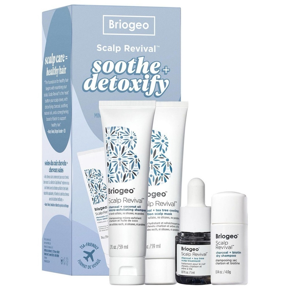 BNIB Briogeo Scalp Revival Soothe + Detoxify Hair Care Minis Set